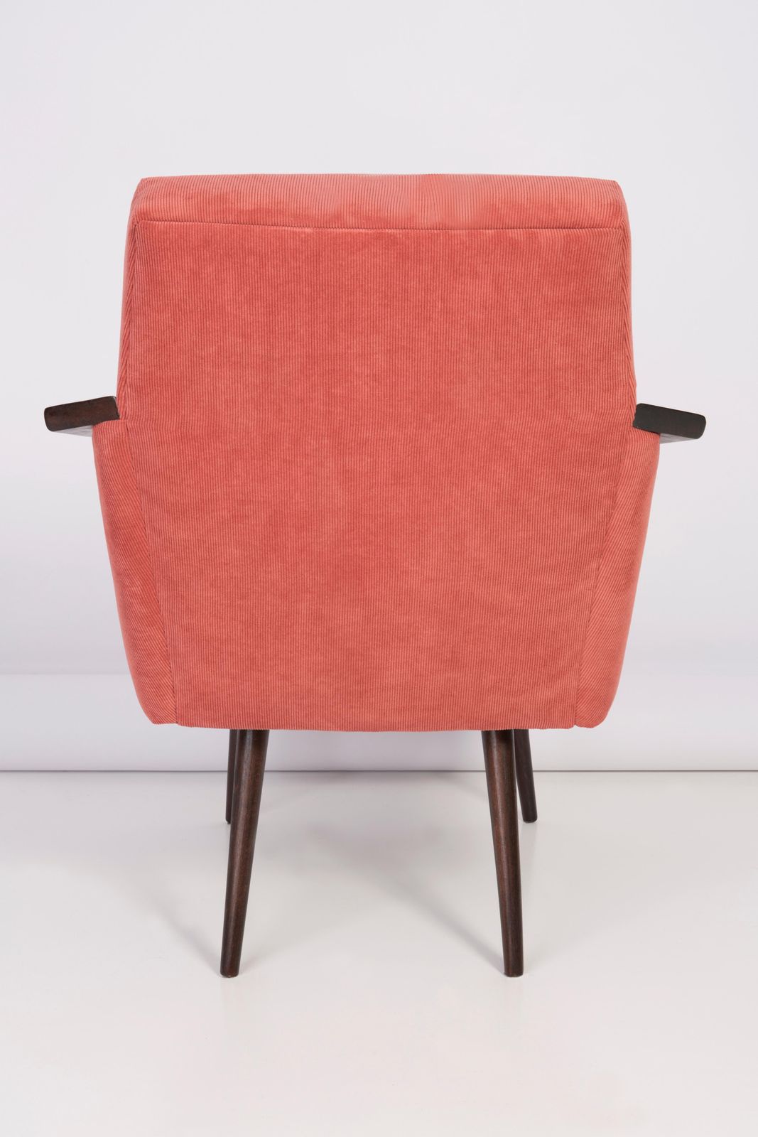 photo furniture Paar Mid Century Fauteuils Met Roze Corduroy Bekleding, Jaren 1960
