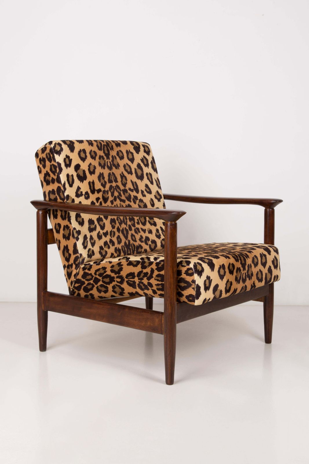 photo furniture Pair Of Leopard Print Velvet Armchairs, Edmund Homa, Gfm 142, 1960s, Poland