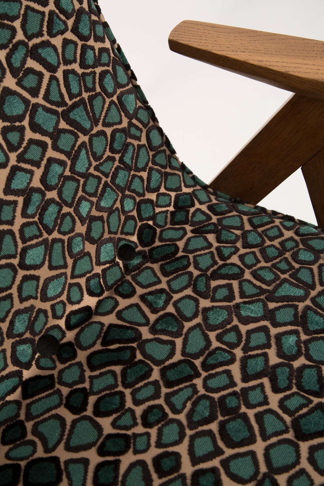 3061.0 Two Mid Century 366 Armchairs In Leopard Velvet, By Chierowski, Europe, 1960s photo