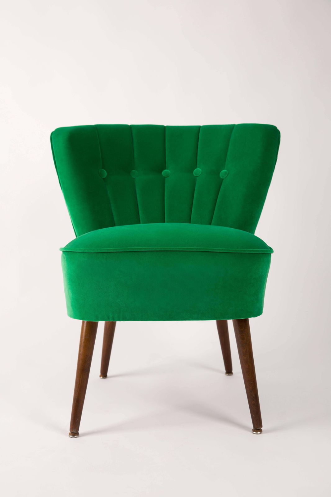 Set Van Twee Mid Century Groene Velours Club Fauteuils, Duitsland, Jaren 1960 photo furniture