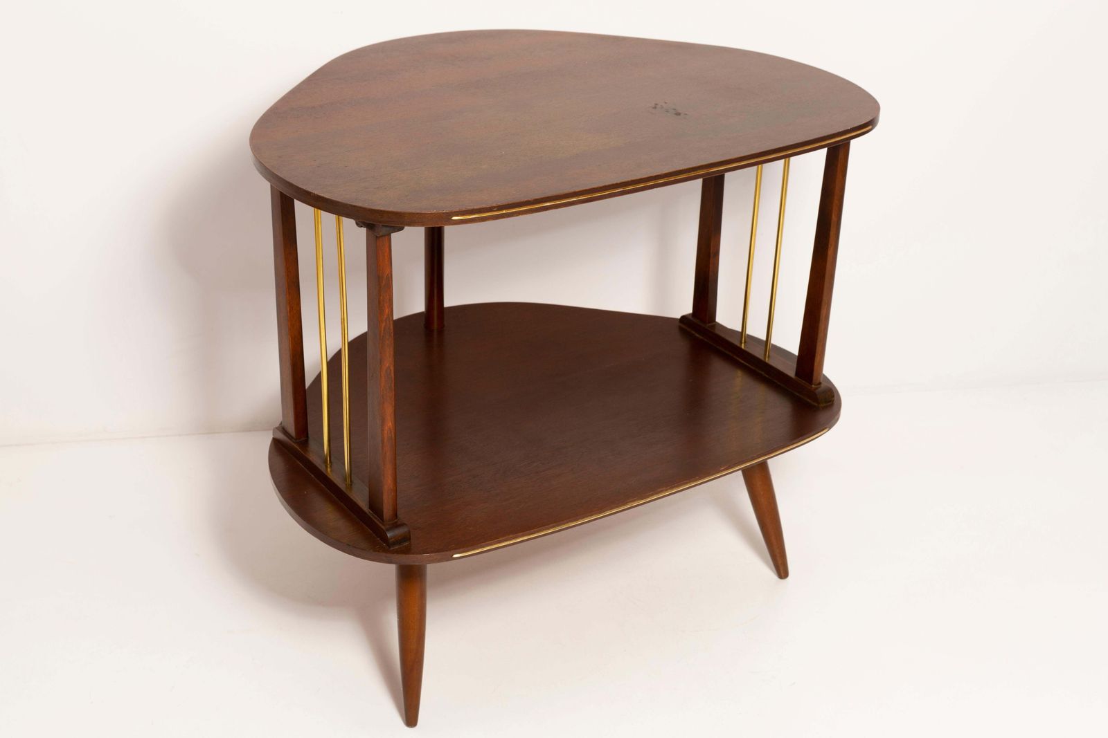 Mid Century Modern Vintage Tv Side Table, Beechwood, Poland, 1960s photo Furniture