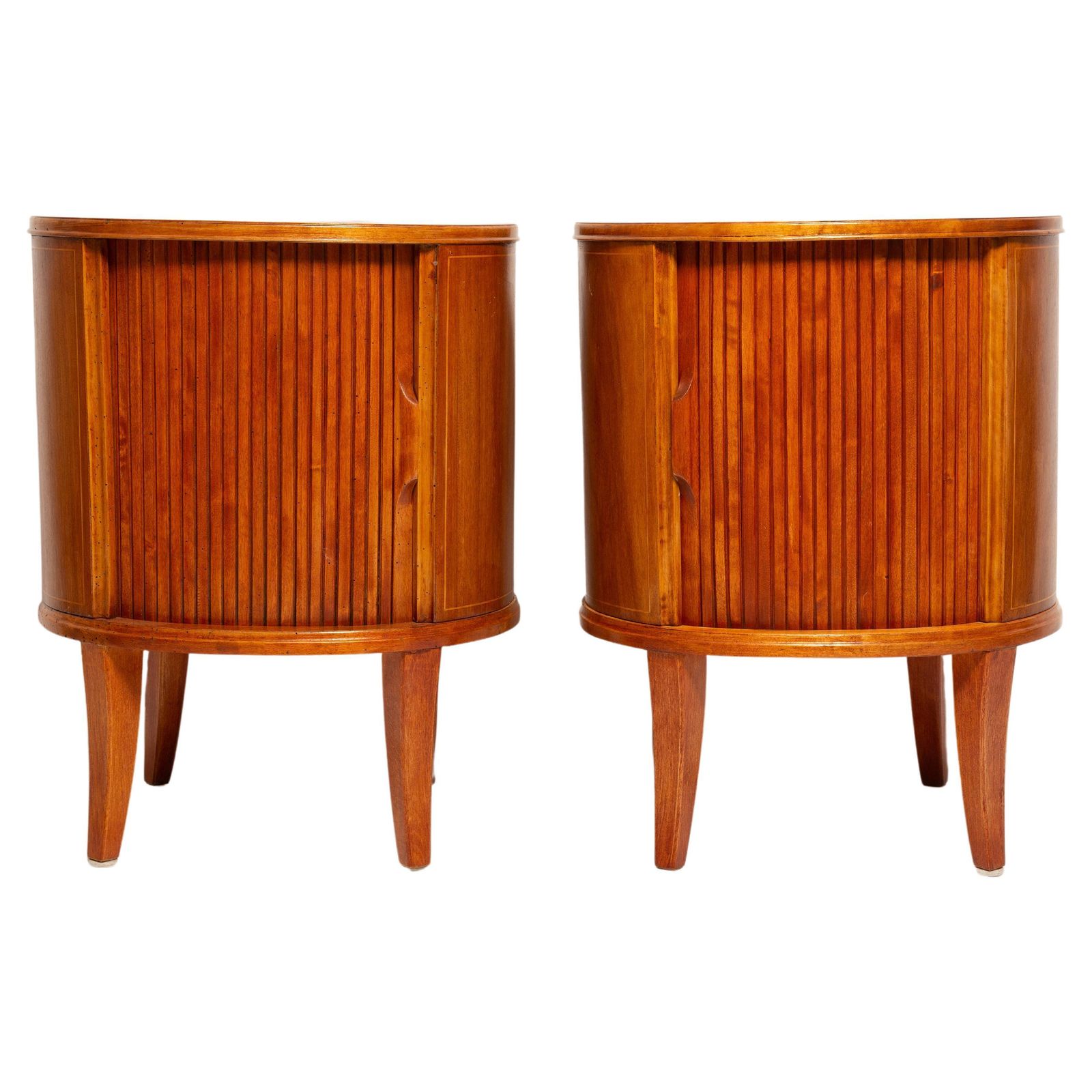 Set van twee mid-century vintage nachtkastjes, hout, Europa, jaren 1960