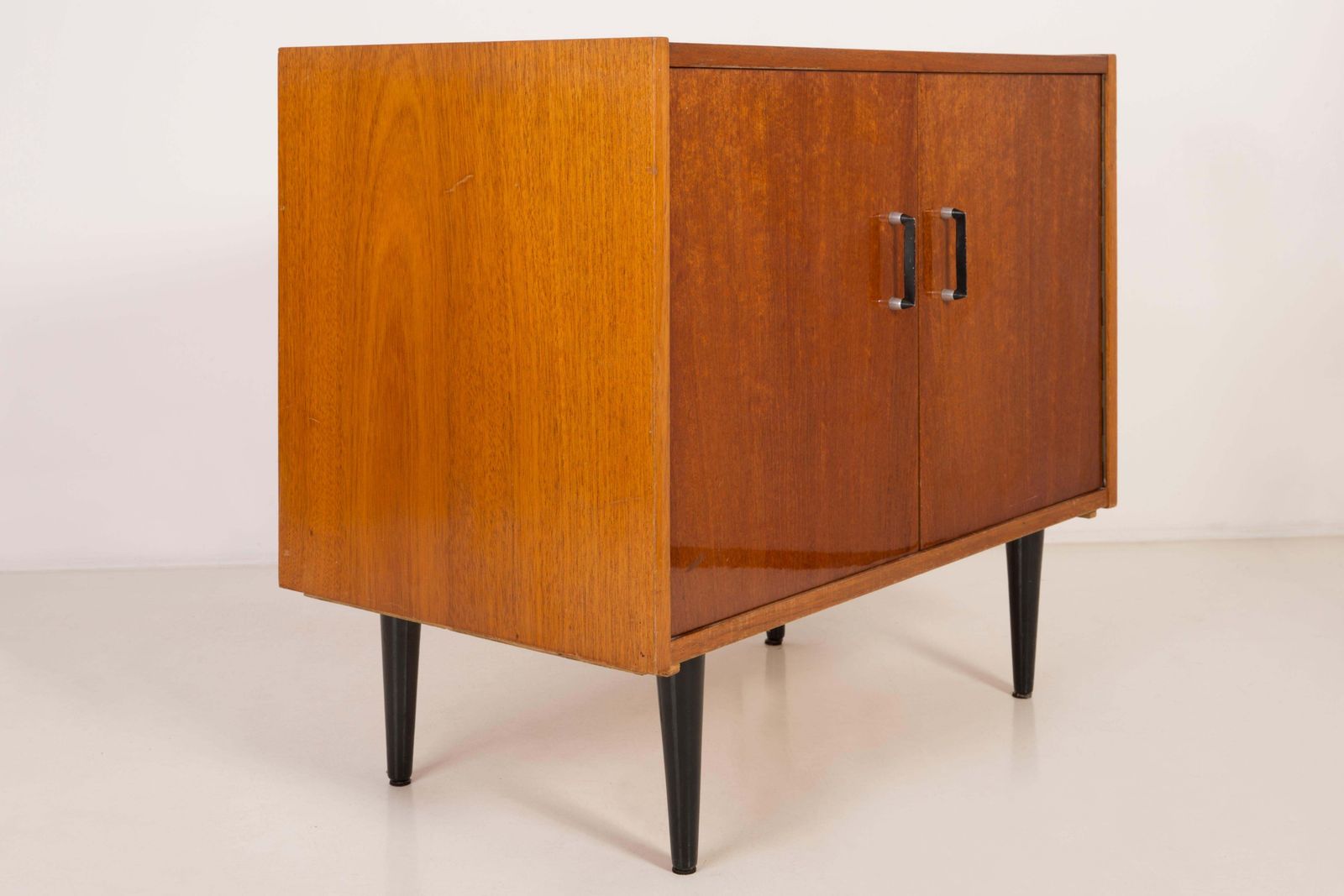 Set Of Three Mid Century Modern Vintage Sideboards, Wood, Poland, 1960s photo for sale