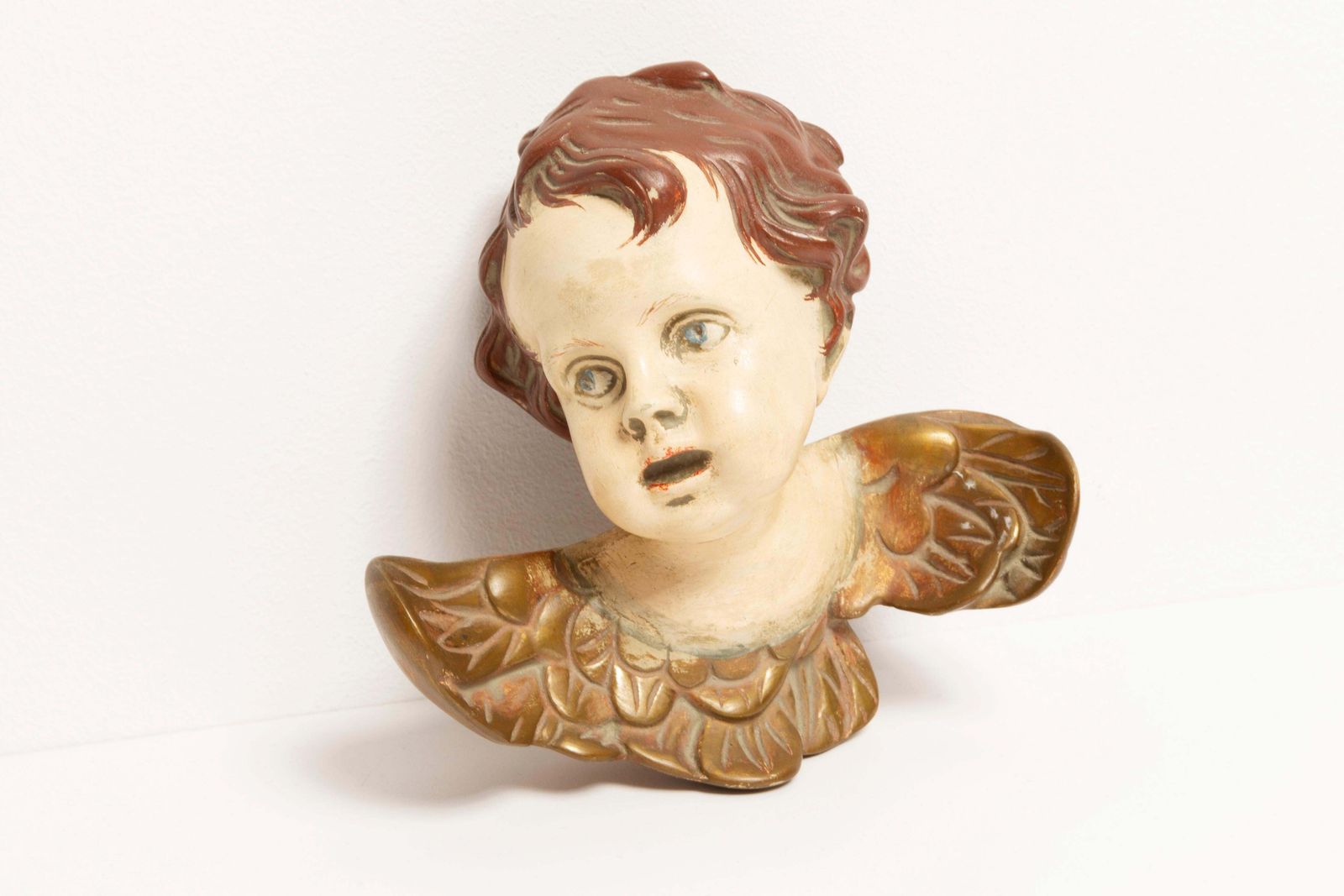 Mid 20th Century Small Angel Gypsum Sculpture, Germany, 1960s photo furniture