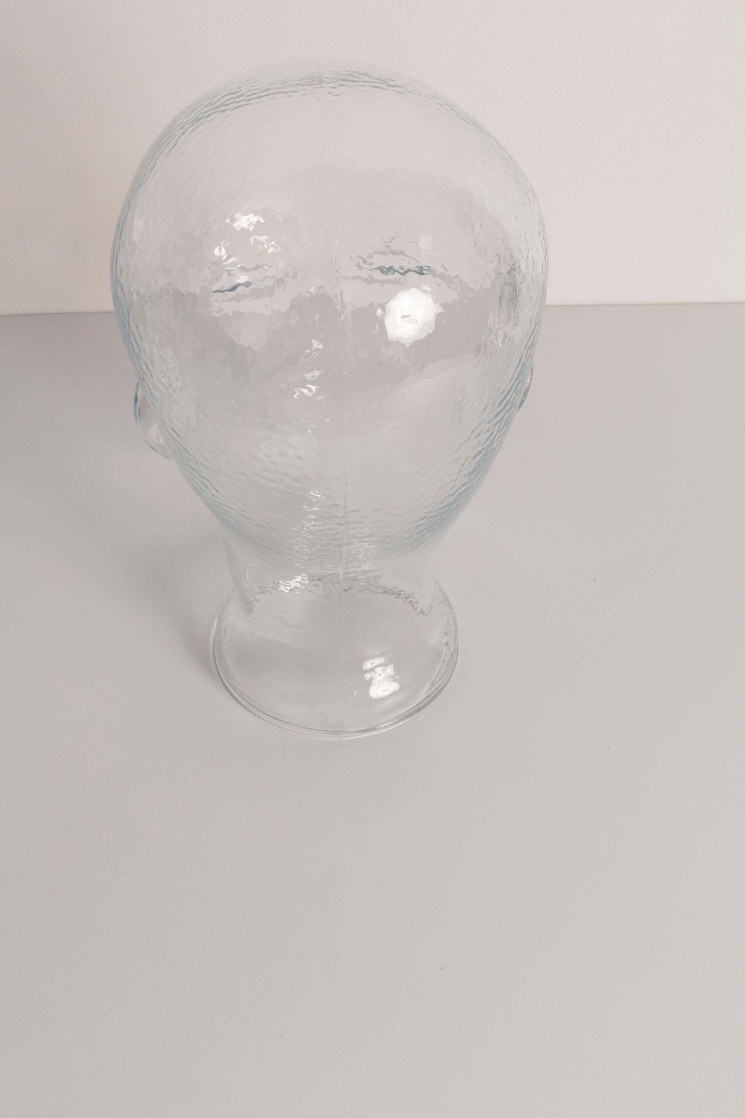 Transparent Vintage Decorative Mannequin Glass Head Sculpture, 1970s, Germany photo 255.0