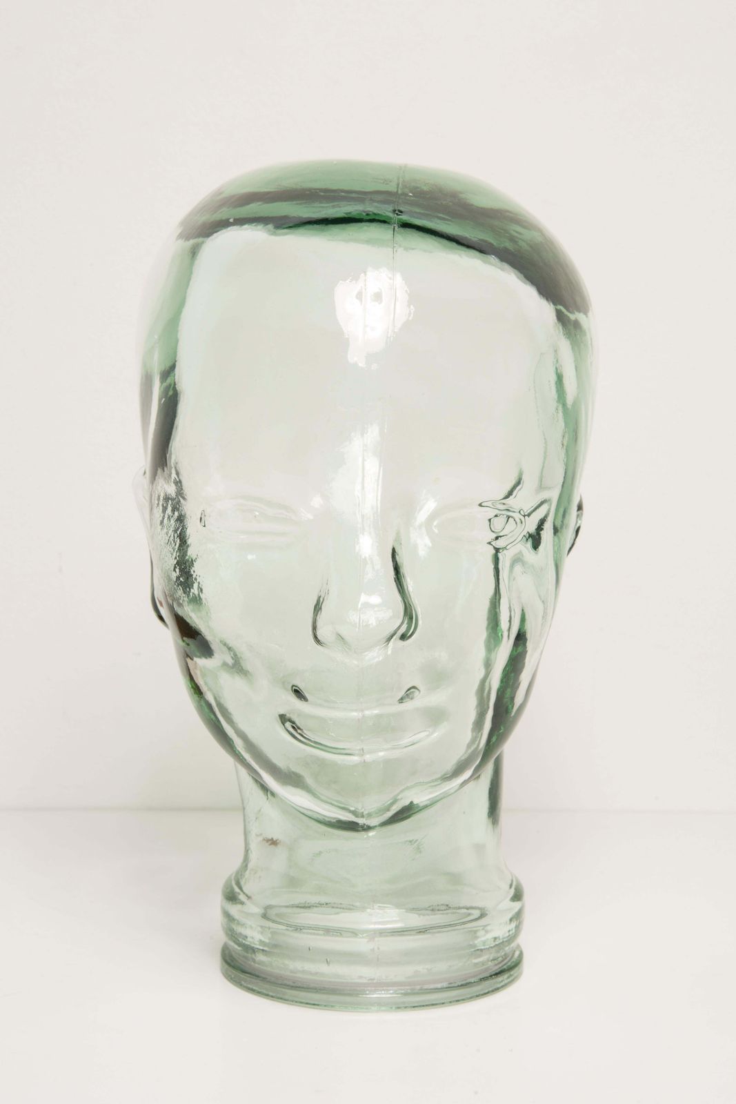 Transparent Vintage Decorative Mannequin Glass Head Sculpture, 1970s, Germany photo furniture
