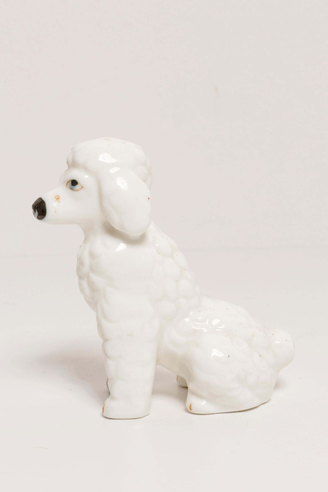 20th Century Mini White Poodle Dog Sculpture, Italy, 1960s photo vintage