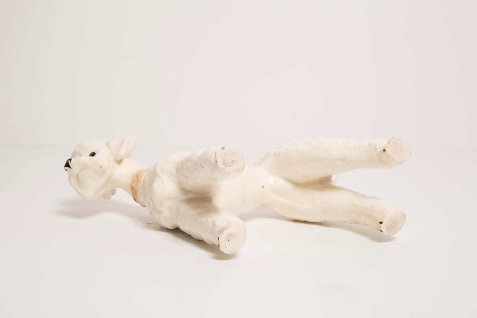 photo for sale Mid Century White Poodle Dog Sculpture, Italy, 1960s