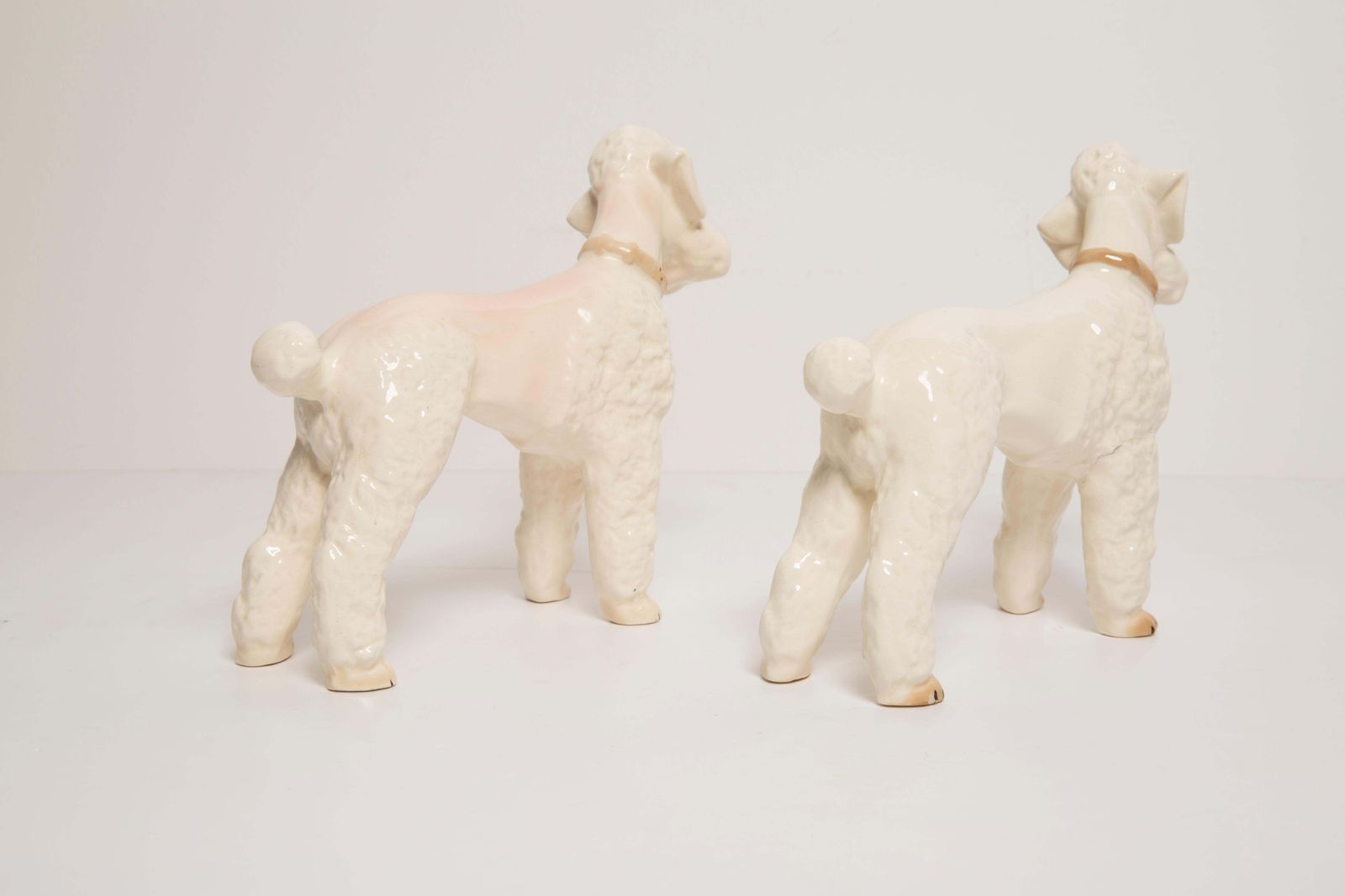 Pair Of Mid Century White Poodle Dogs Sculptures, Italy, 1960s photo 136.0