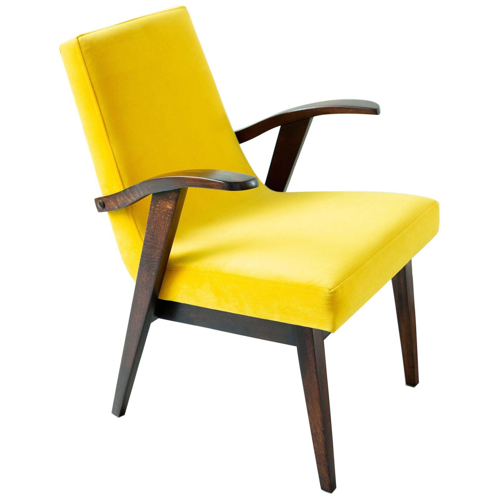 20th Century Vintage Yellow Armchair By Mieczyslaw Puchala, 1960s