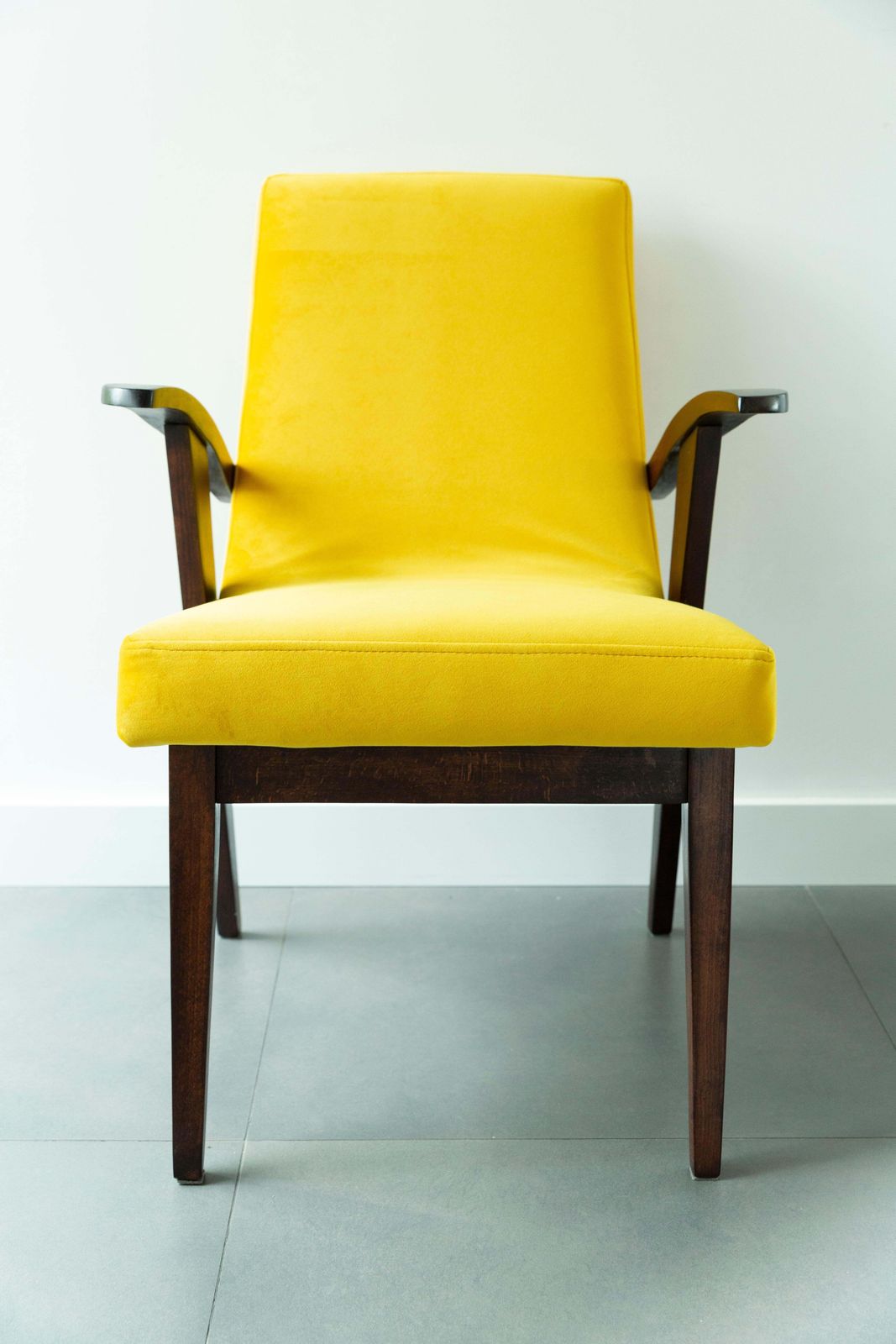 20th Century Vintage Yellow Armchair By Mieczyslaw Puchala, 1960s photo buy