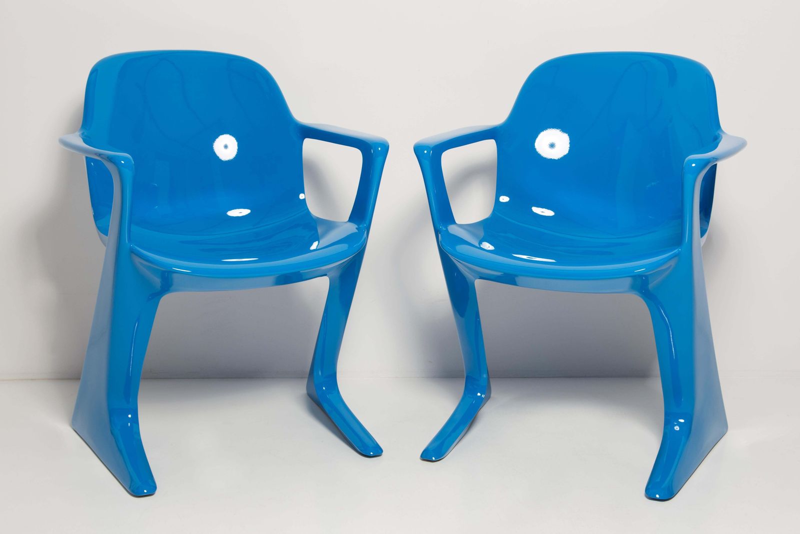 Set Of Two Blue Kangaroo Chairs Designed By Ernst Moeckl, Germany, 1968 photo furniture