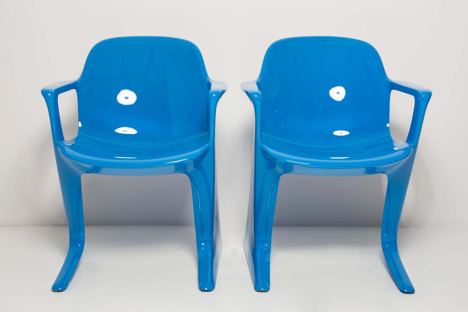 Set Of Two Blue Kangaroo Chairs Designed By Ernst Moeckl, Germany, 1968 photo 2551.0