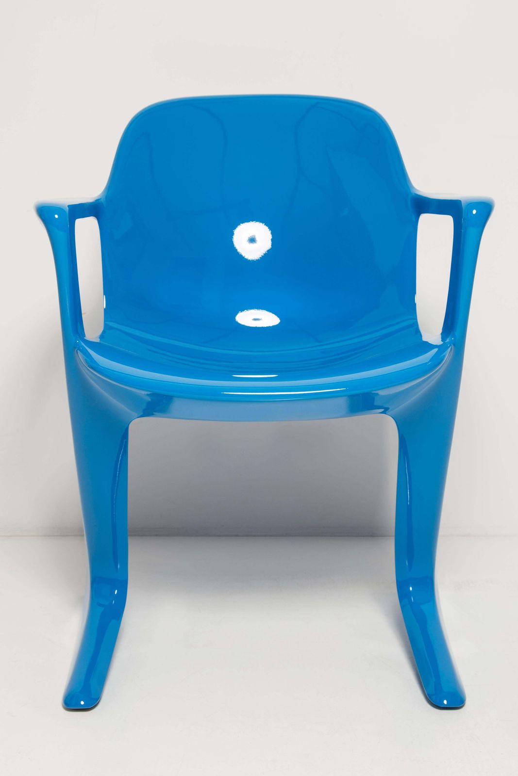photo for sale Set Of Two Blue Kangaroo Chairs Designed By Ernst Moeckl, Germany, 1968