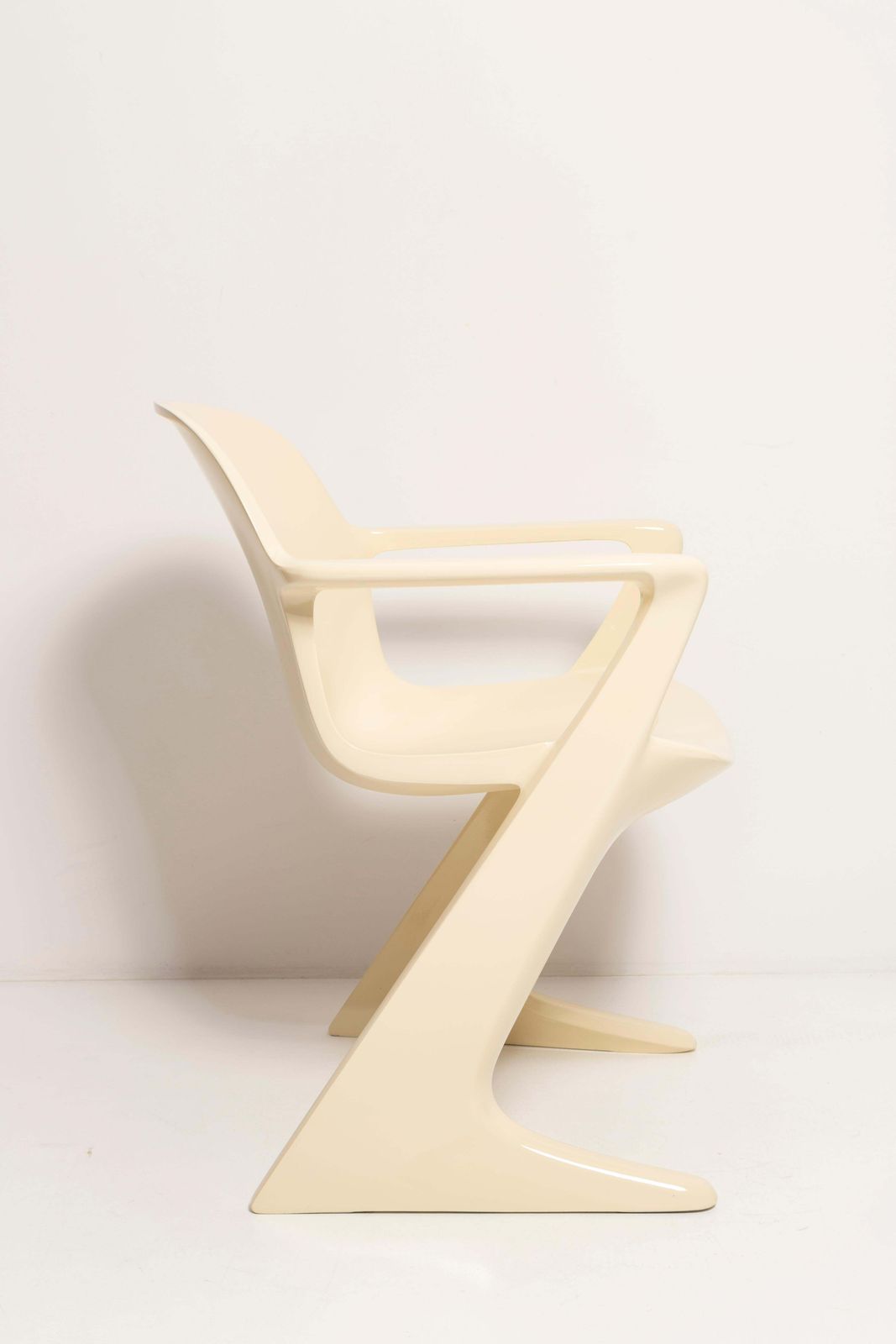 Pair Of Mid Century Light Beige Kangaroo Chairs, Ernst Moeckl, Germany, 1968 photo 2551.0