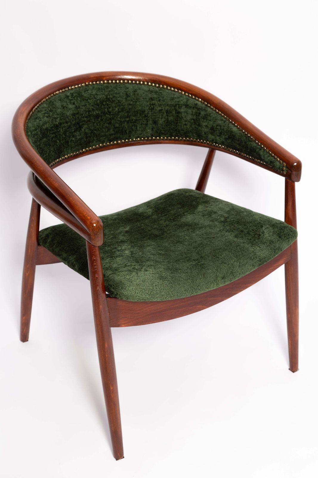Set Van Twee Mid Century James Mont 'King Cole' Fauteuils, Donkergroen Fluweel, Jaren 1960 photo furniture