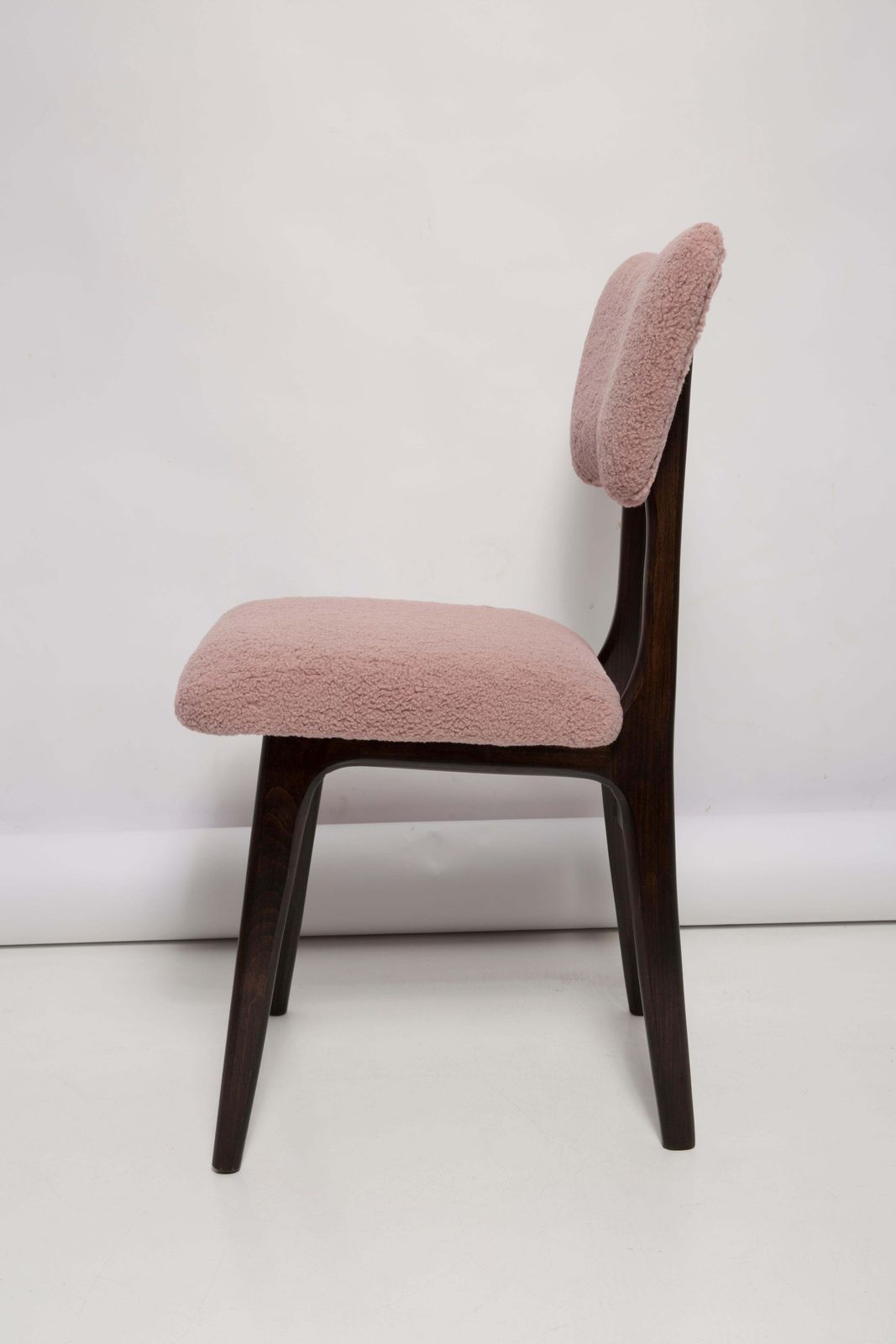 Set Of Six Mid Century Butterfly Dining Chairs, Pink Boucle, Europe, 1960s photo 3567.0