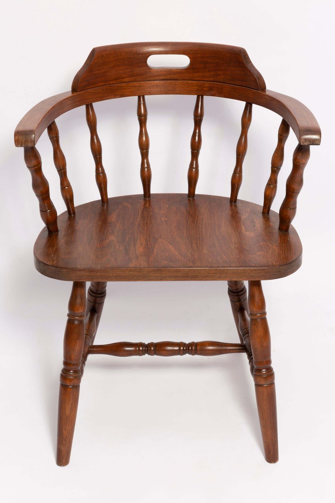 Set Of Eight Mid Century Dark Brown Beechwood Bonanza Chairs, Europe, 1960s photo furniture
