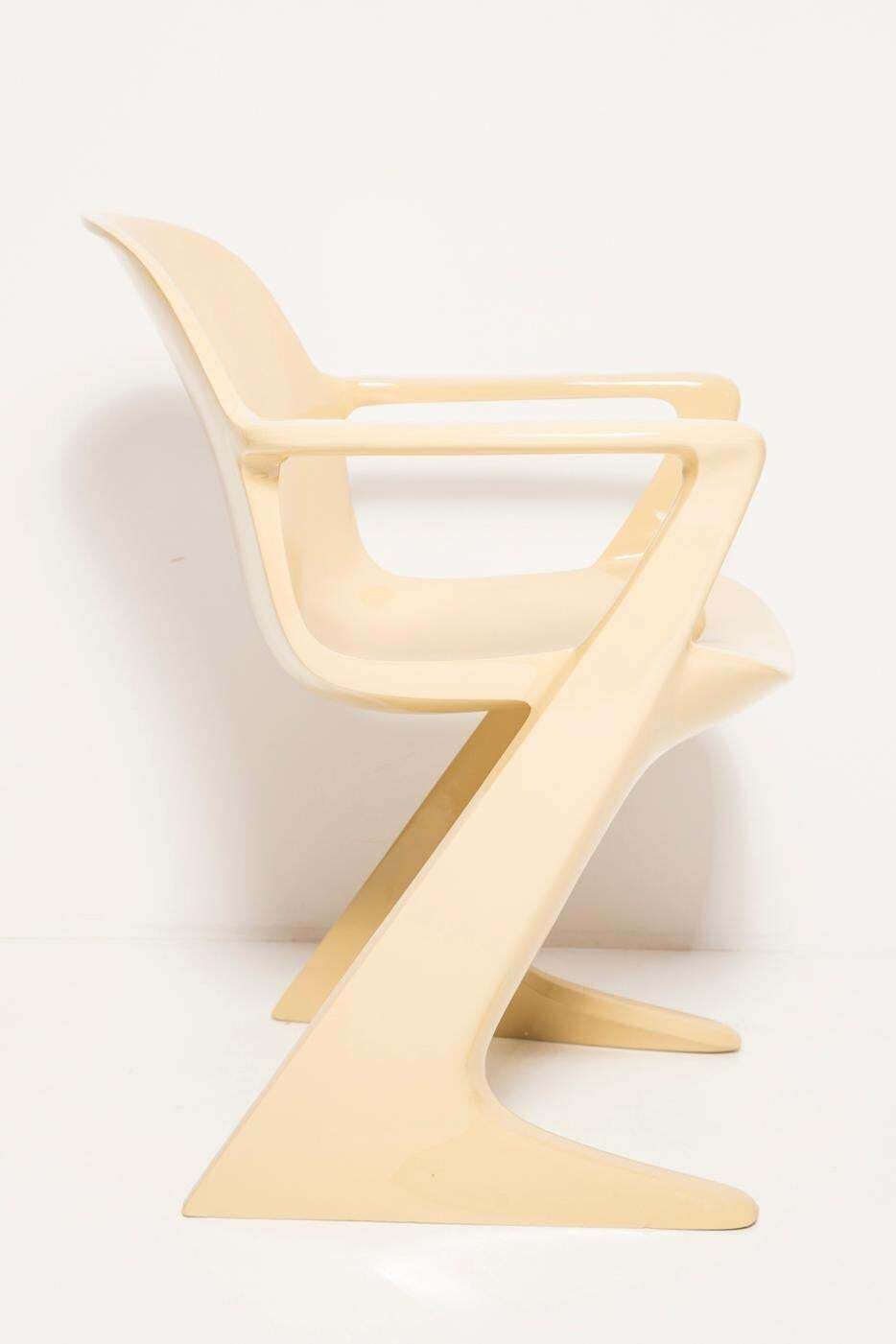 photo furniture Midcentury Beige And Blue Kangaroo Chairs And Table Ernst Moeckl, Germany, 1968
