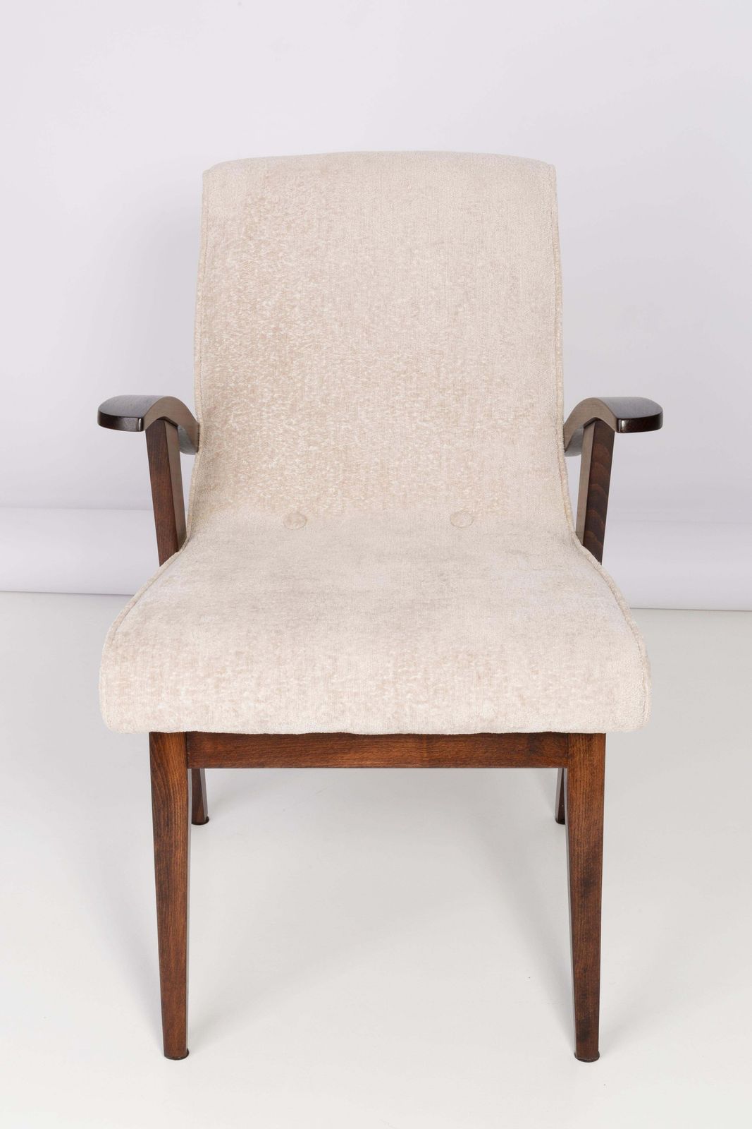 Six 20th Century Vintage Light Cream Armchairs By Mieczyslaw Puchala, 1960s photo furniture