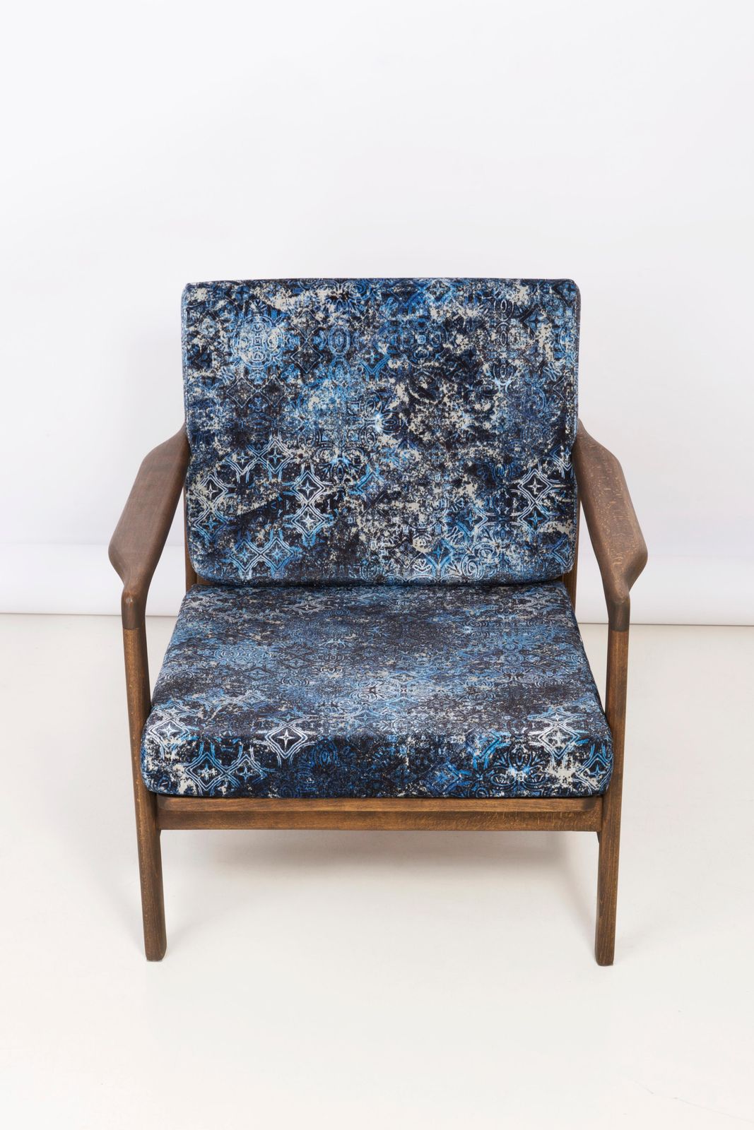 20th Century Blue Vintage Armchair, Zenon Baczyk, 1960s photo for sale
