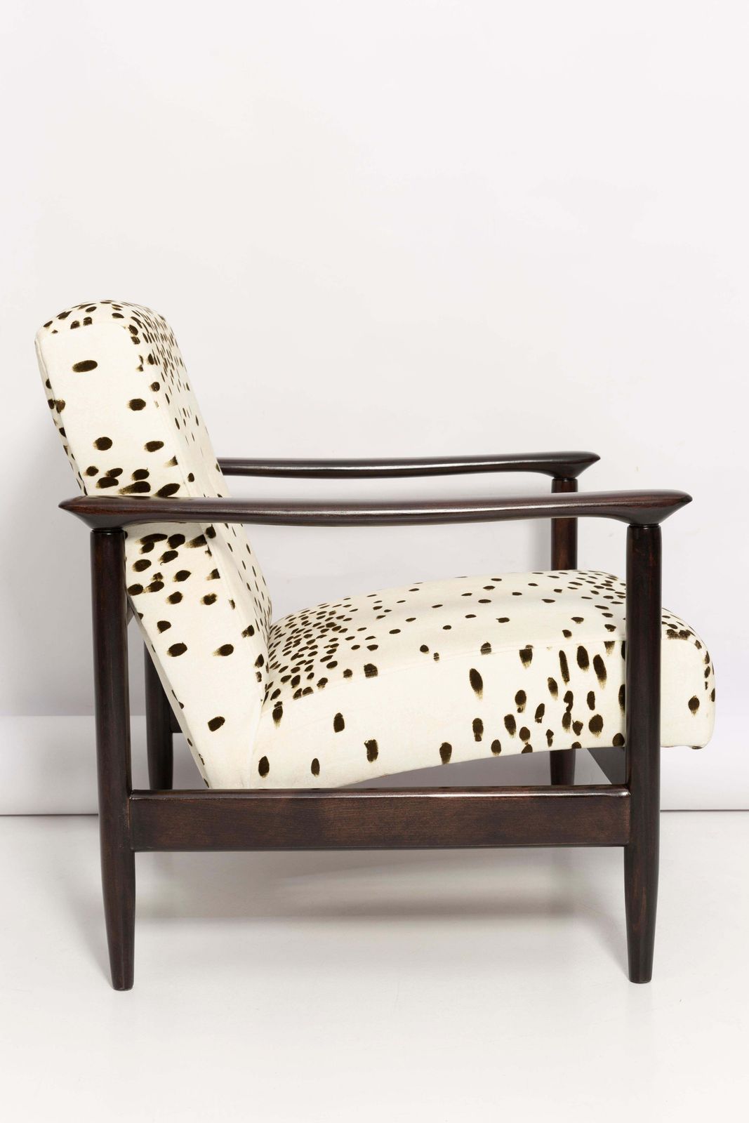 photo furniture Mid Century Pattern Velvet Dalmatian Armchair, By Edmund Homa, Europe, 1960s
