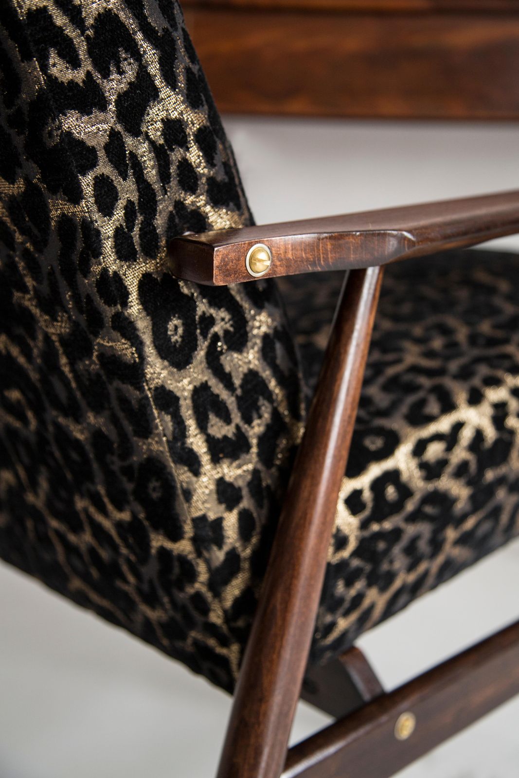 Pair Of Mid Century Leopard Print Velvet Dante Armchairs, H. Lis, Europe, 1960s photo 2509.0