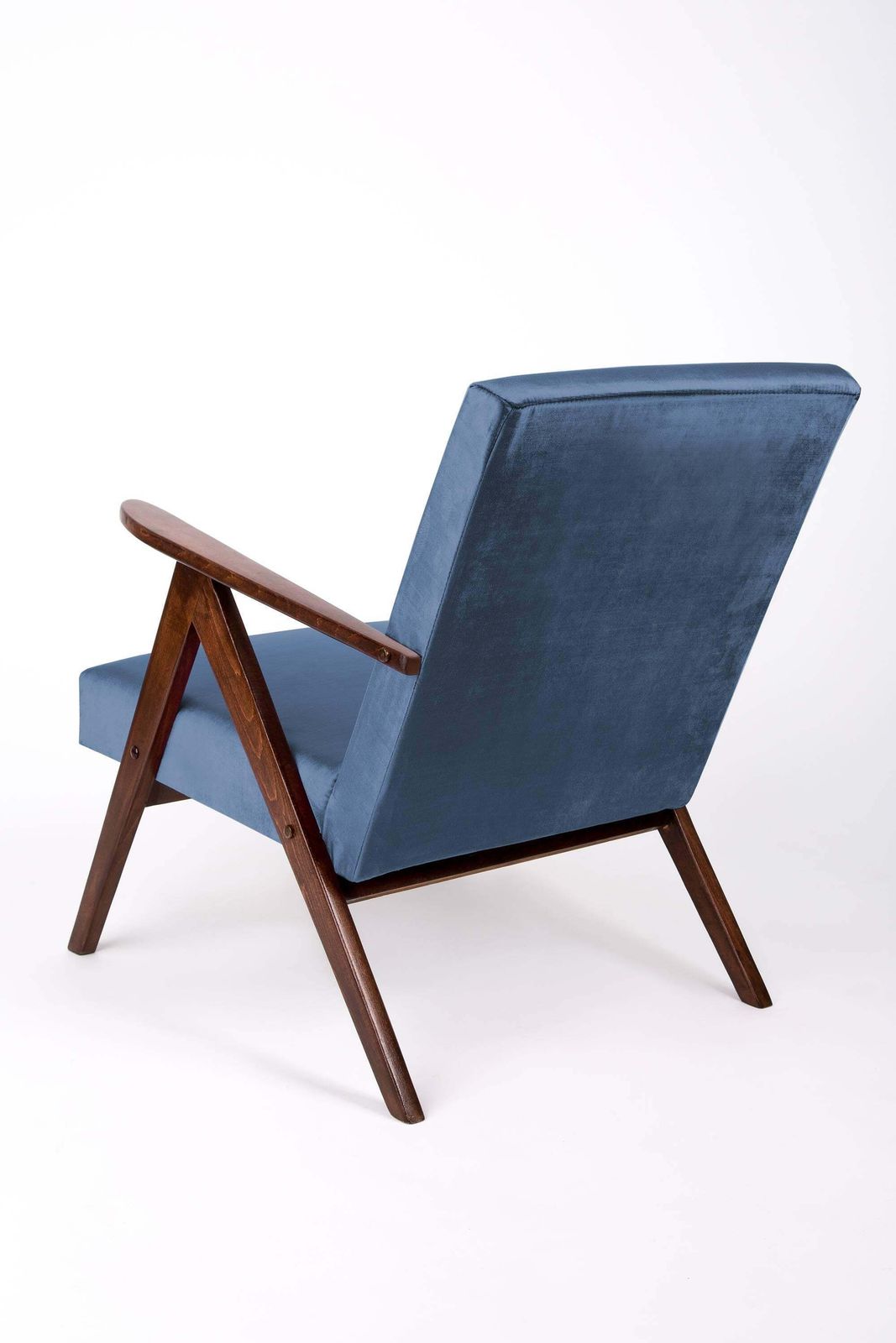 Pair Of Mid Century Modern Navy Blue Armchairs, 1960s photo buy