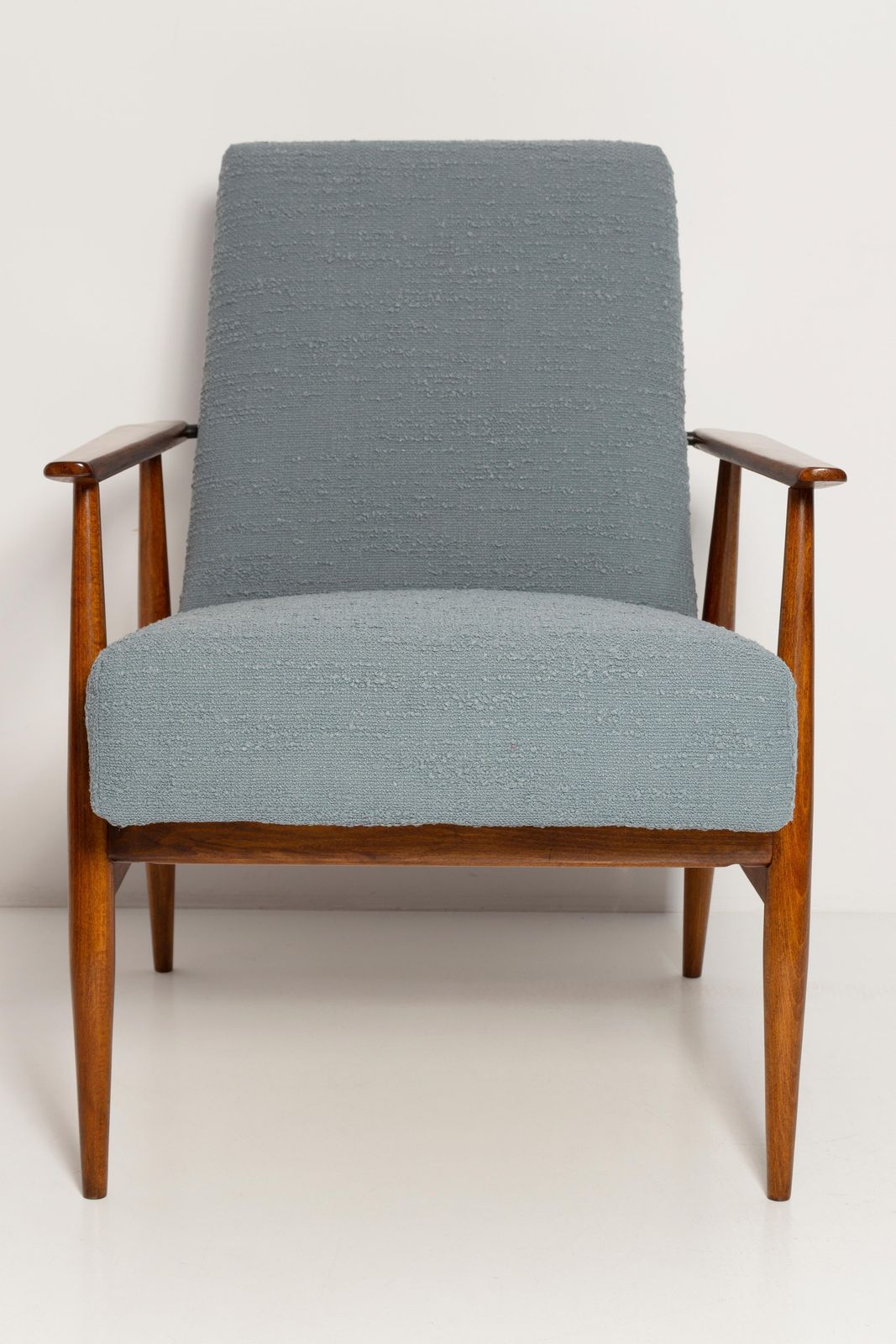2381.0 Set Of Two Mid Century Gray Blue Boucle Dante Armchairs, H. Lis, 1960s photo