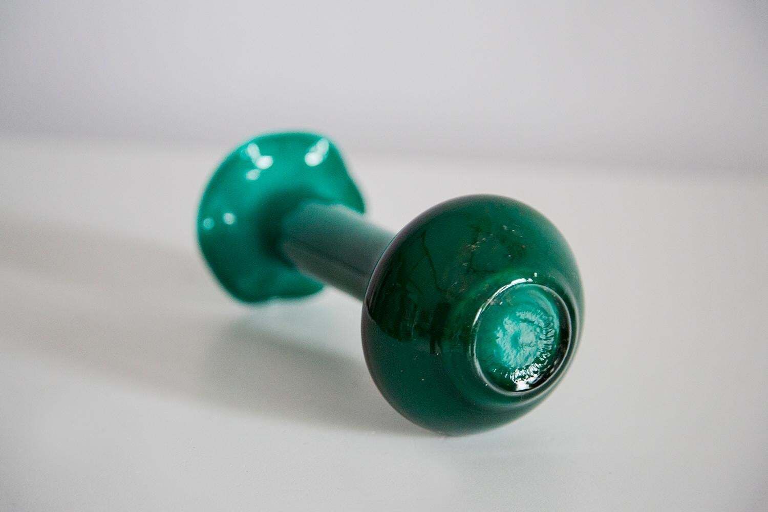 photo furniture Mid Century Small Green Decorative Glass Vase, Europe, 1960s