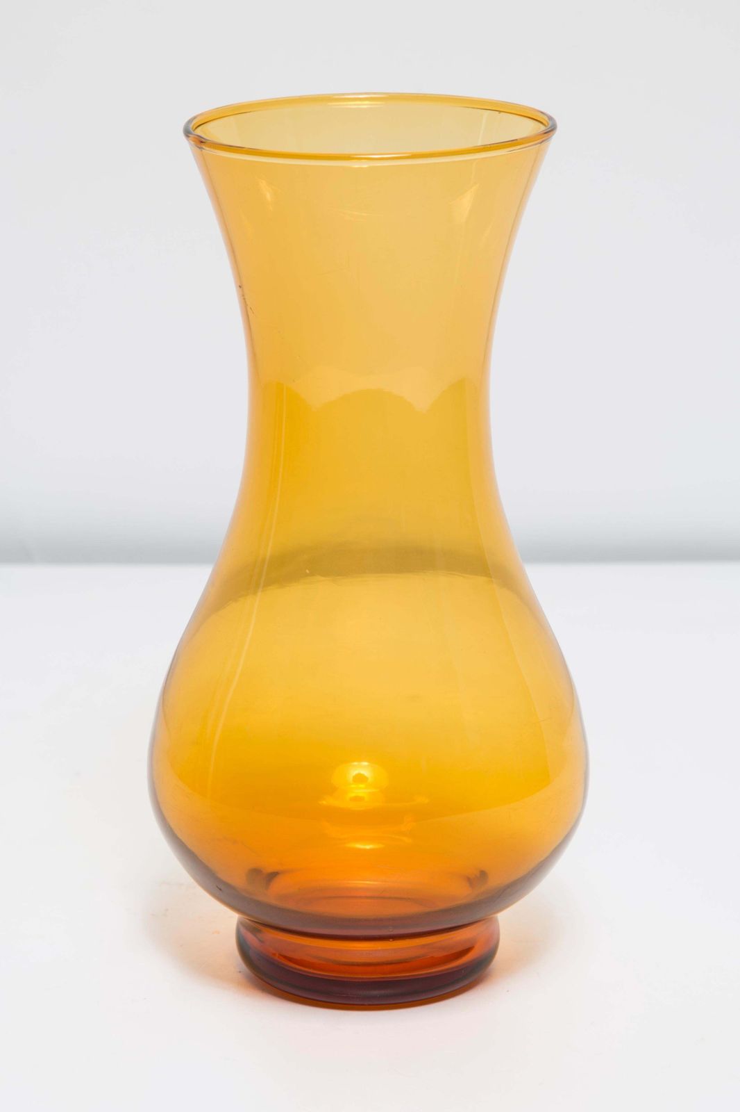 Mid Century Vintage Artistic Glass Yellow Light Vase, Europe, 1970s photo 60.0