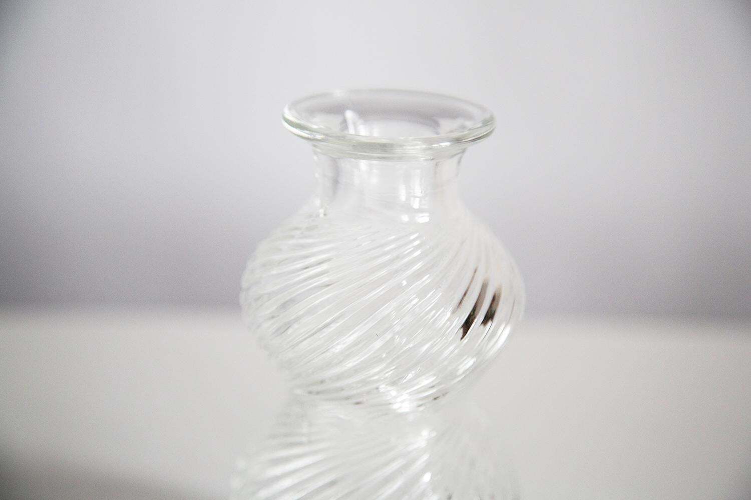 photo for sale Mid Century Vintage Transparent Art Glass Small Vase, Italy, 1960s