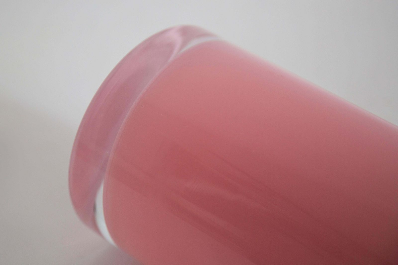 Mid Century Vintage Artistic Glass Pink Vase, Tarnowiec, Europe, 1970s photo vintage