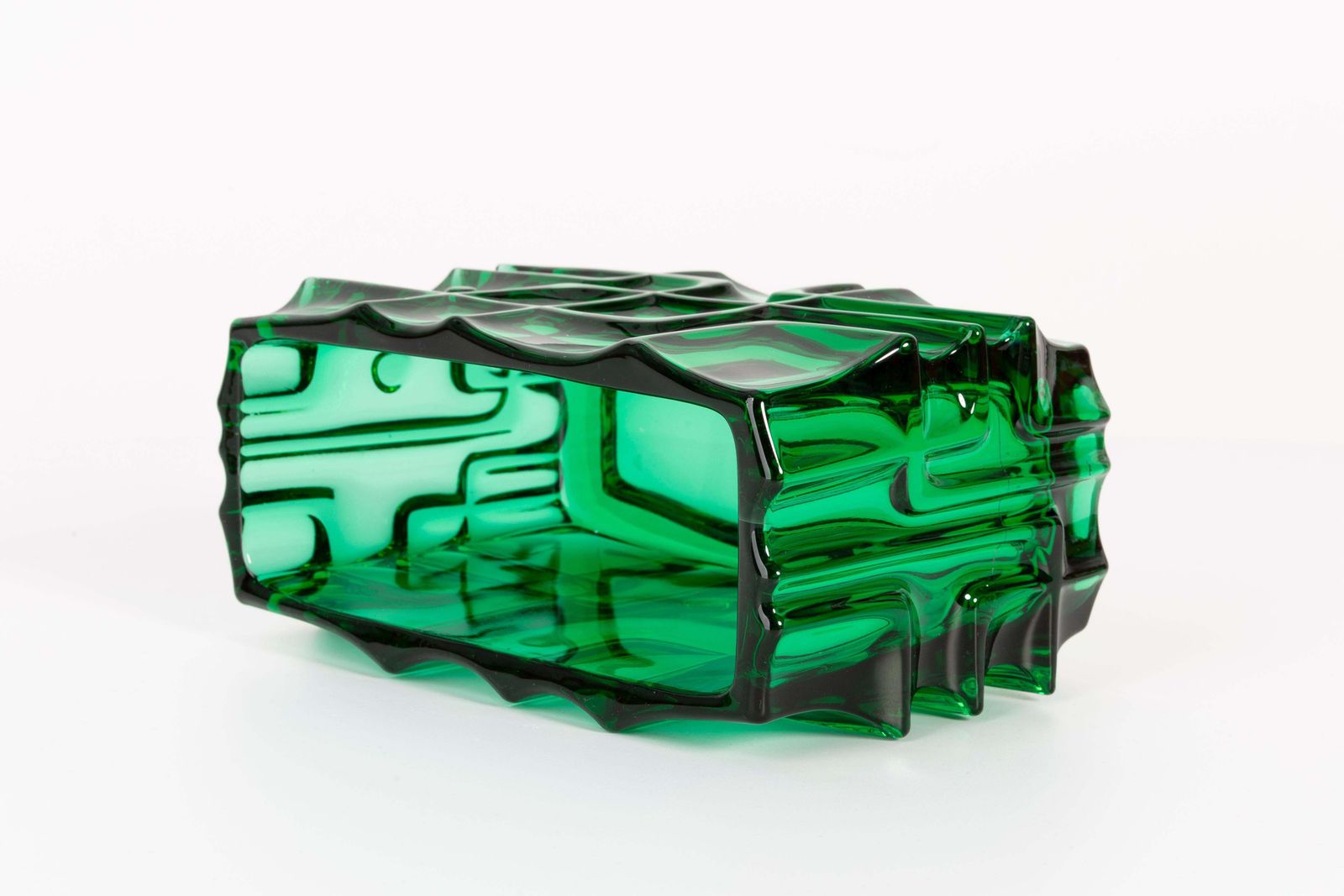 Emerald Green Vase By Vladislav Urban For Sklo Union, 20th Century, Europe 1960s photo 383.0