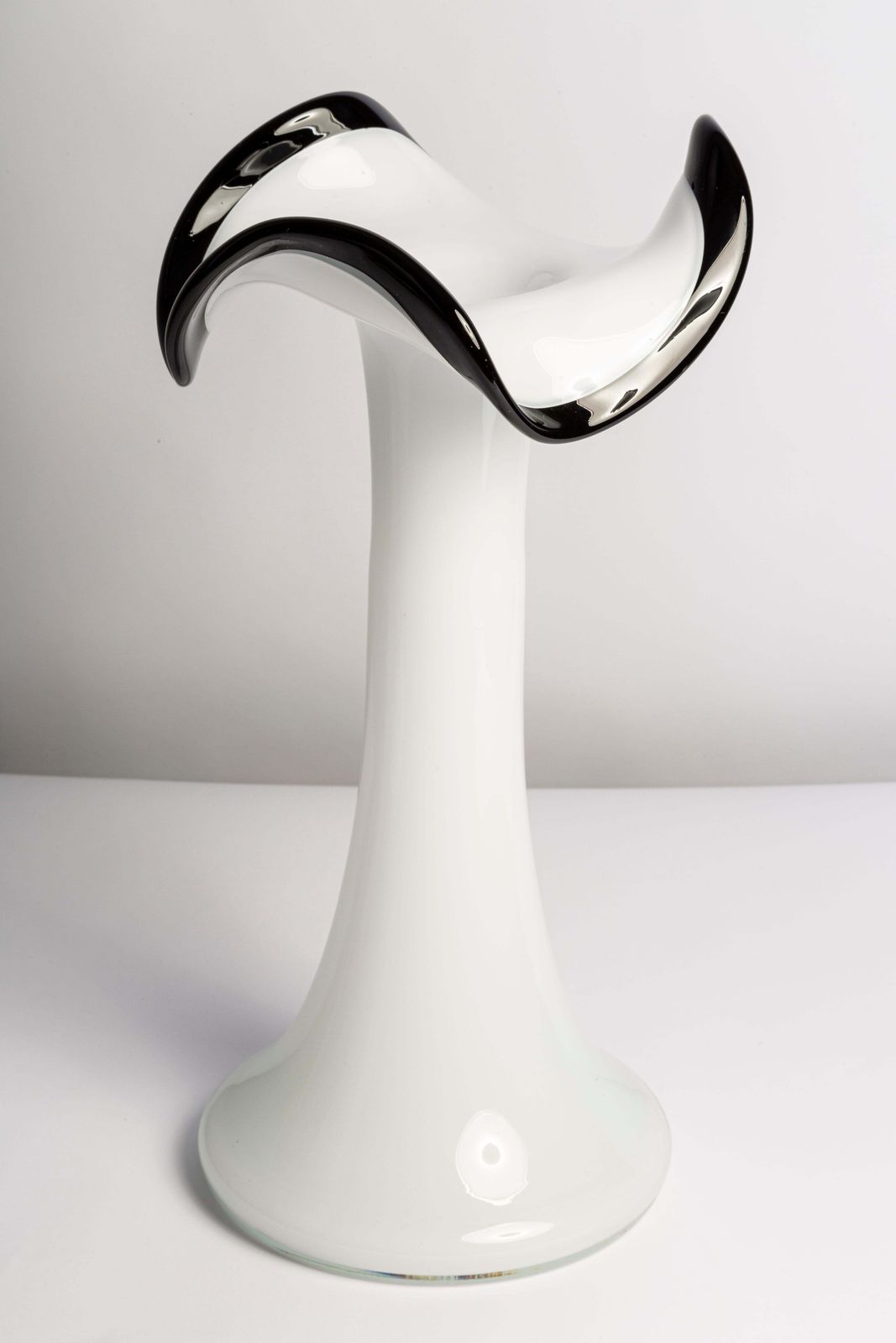 Big Mid Century Vintage Black And White Vase, Italy, 1960s photo furniture