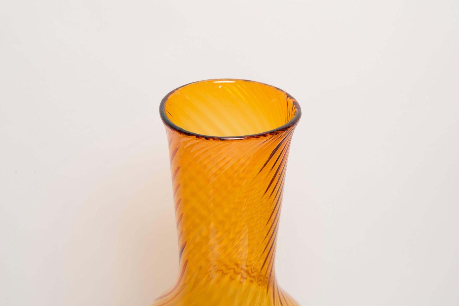 Mid Century Artistic Glass Yellow Vase, Tarnowiec, Sulczan, Europe, 1970s photo 272.0