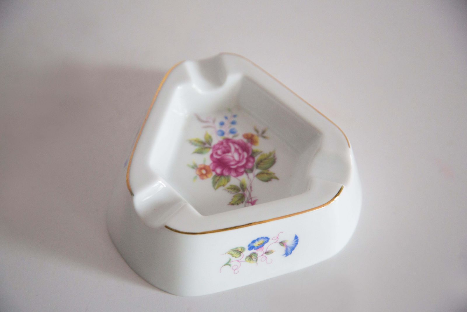 Midcentury Porcelain Flowers Roses Ashtray, Europe, 1970s photo furniture