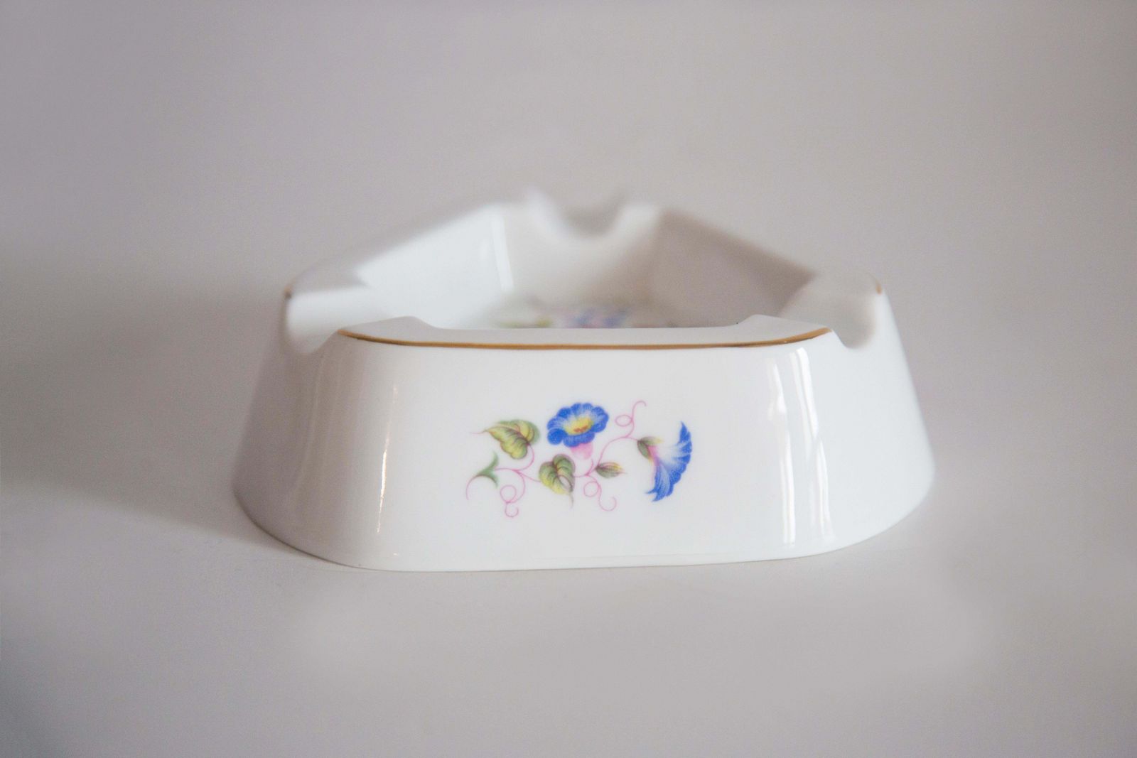 Midcentury Porcelain Flowers Roses Ashtray, Europe, 1970s photo for sale