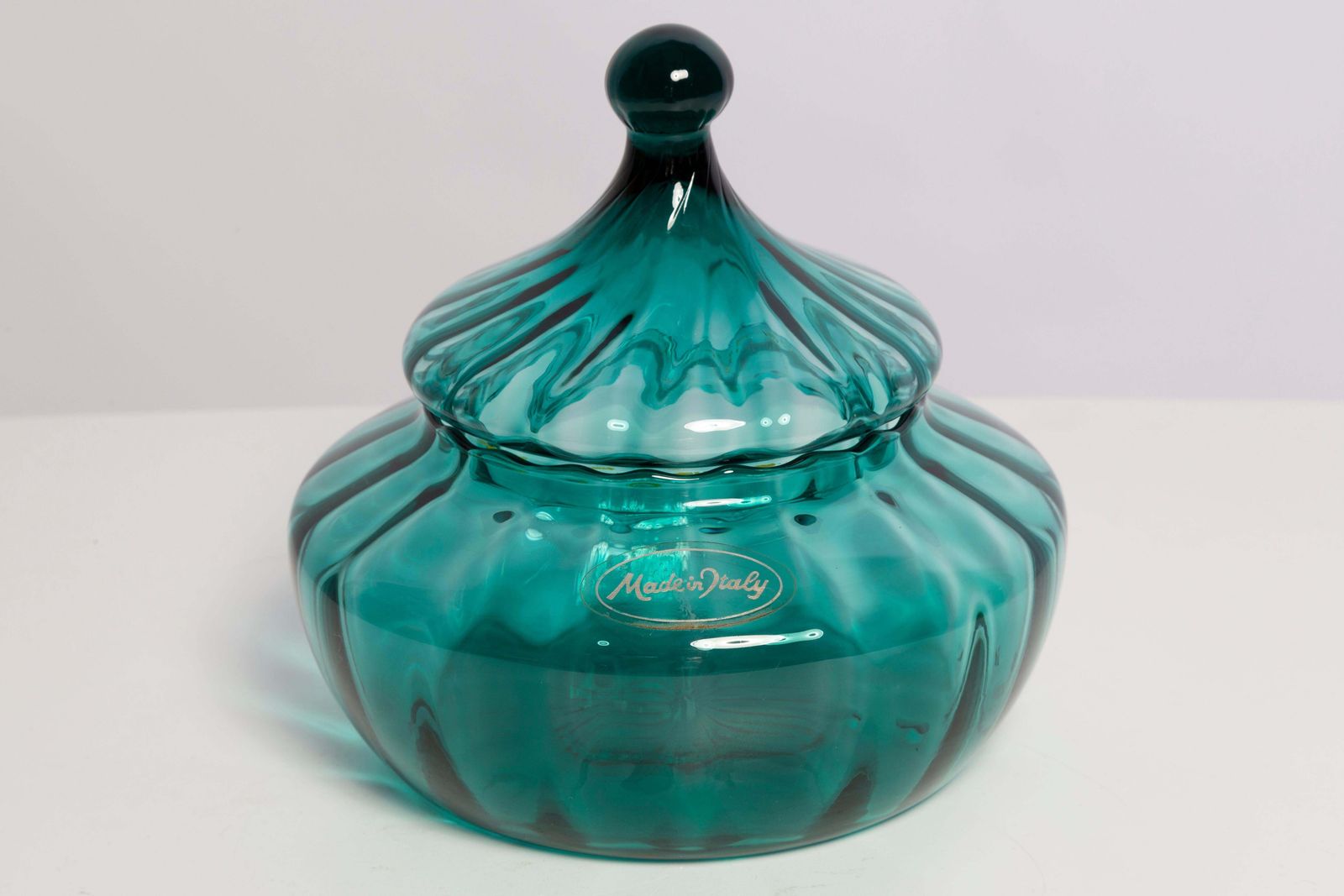 Small Mid Century Empoli Vase For Candy Or Jewelry Box, Italy, 1960s photo for sale