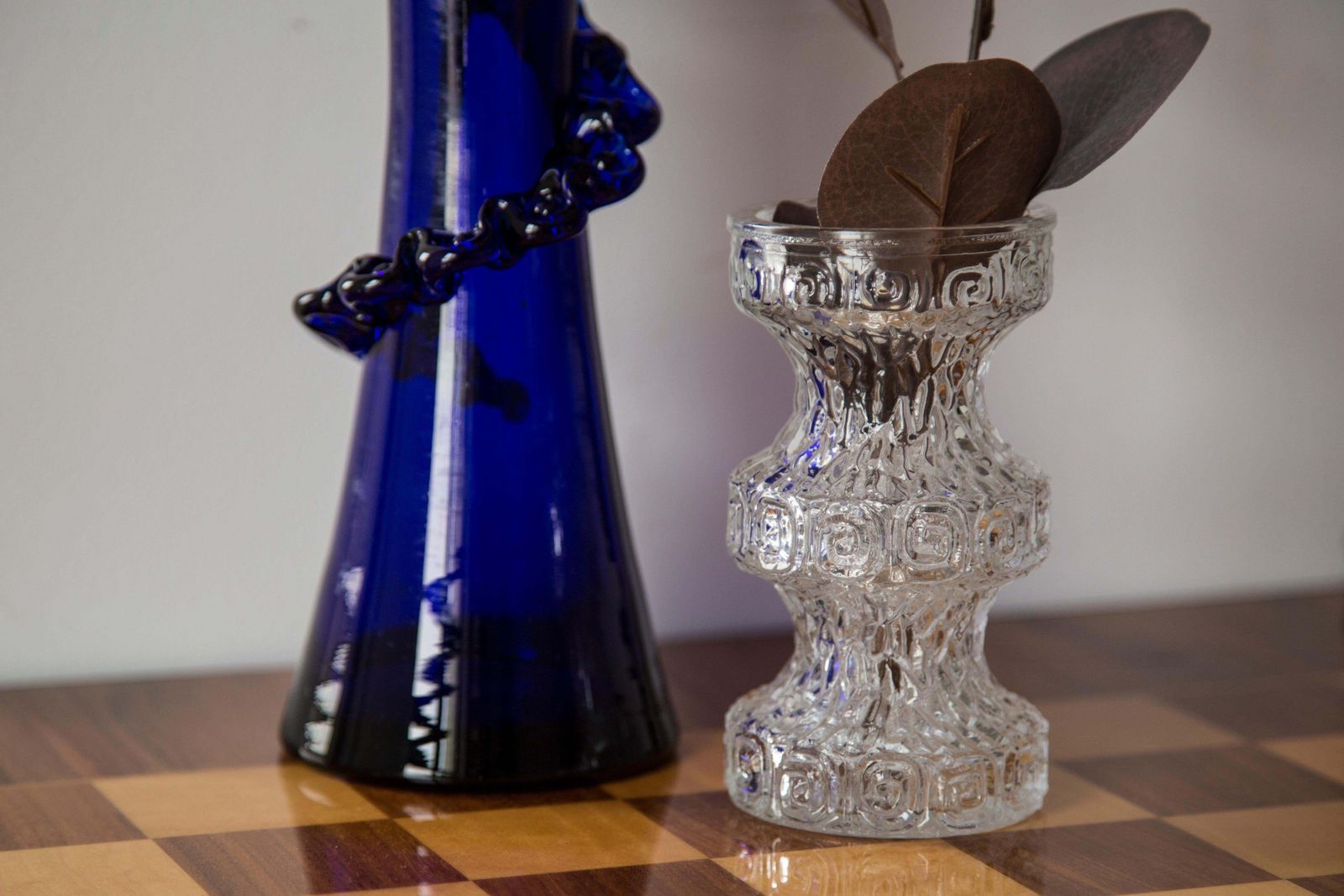 Mid Century Vintage Transparent  Oberglass Vase Rock Crystal, Austria, 1970s photo for sale