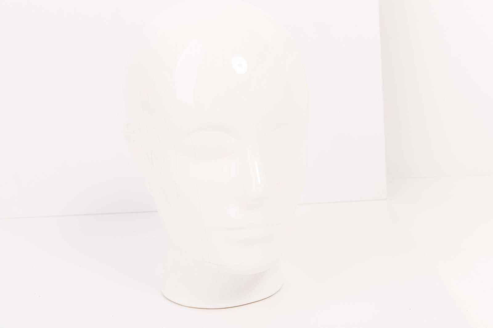 White Vintage Decorative Mannequin Porcelain Head Sculpture, 1970s, Germany photo furniture