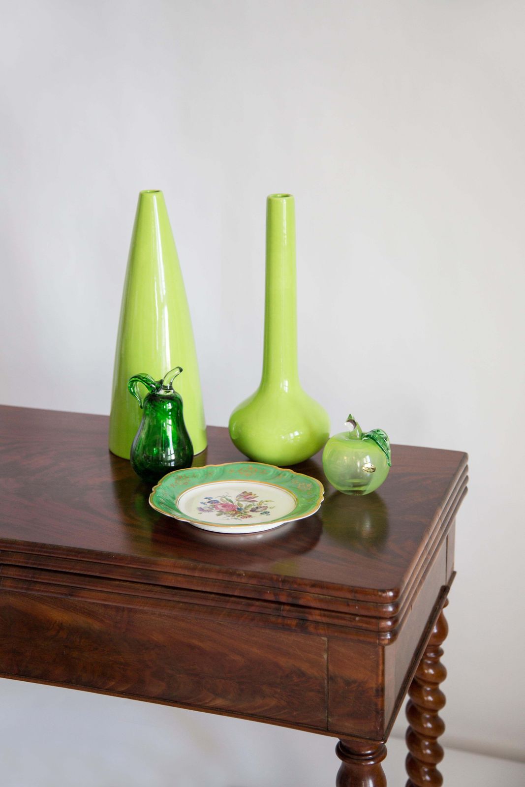 Mid Century Handmade Crystal Glass Pear, Poland, Europe, 1960s. photo furniture