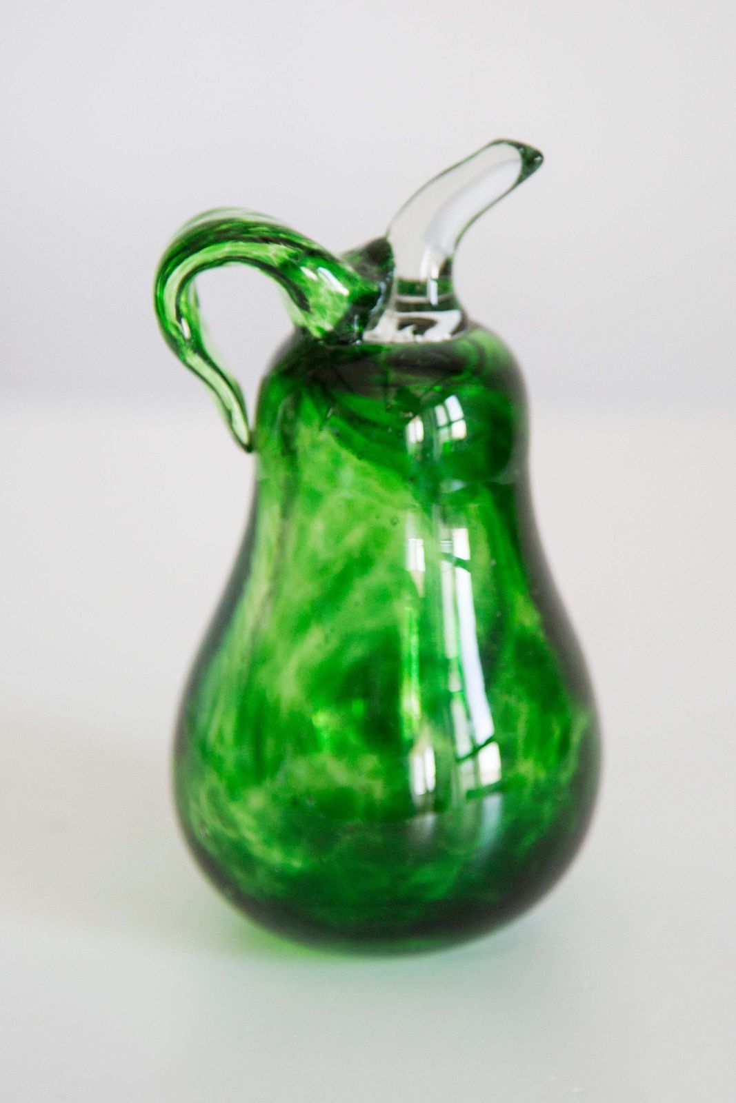 photo furniture Mid Century Handmade Crystal Glass Pear, Poland, Europe, 1960s.