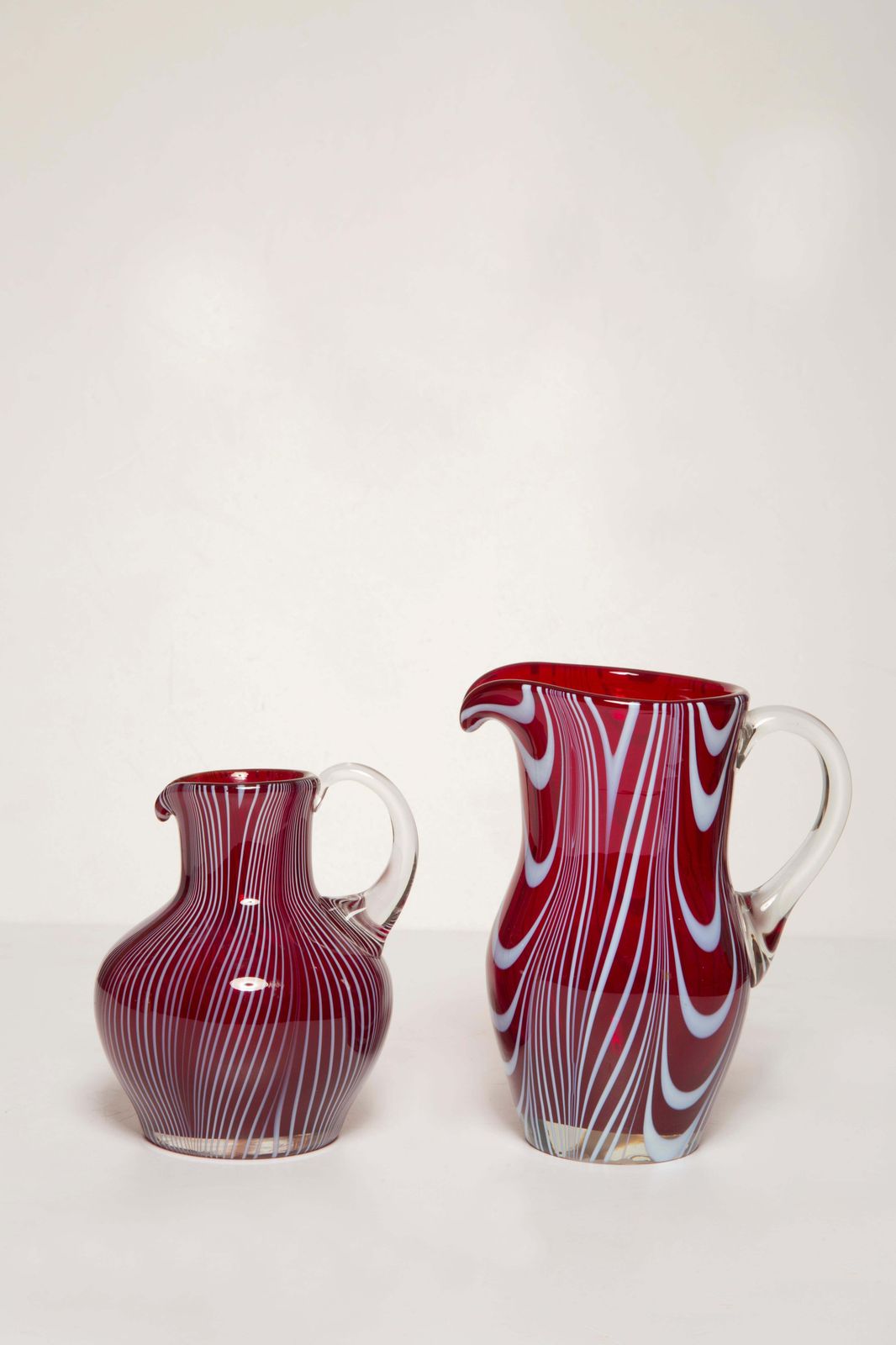 Set Of Two Mid Century Vintage Dark Red Small Vases, Europe, 1960s photo furniture