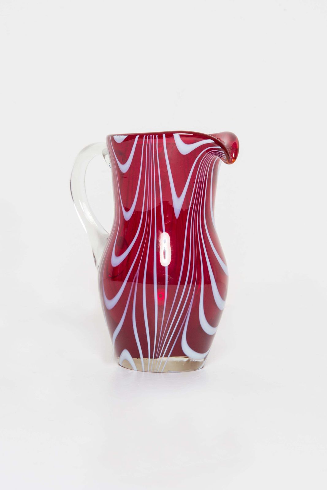 Set Of Two Mid Century Vintage Dark Red Small Vases, Europe, 1960s photo vinterior