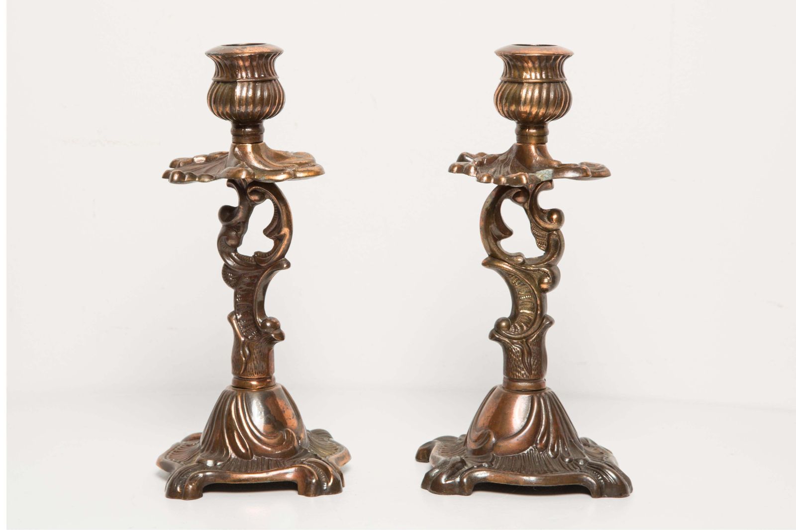 20th Century Metal Gold Decorative Candlesticks, Italy, 1960s photo furniture