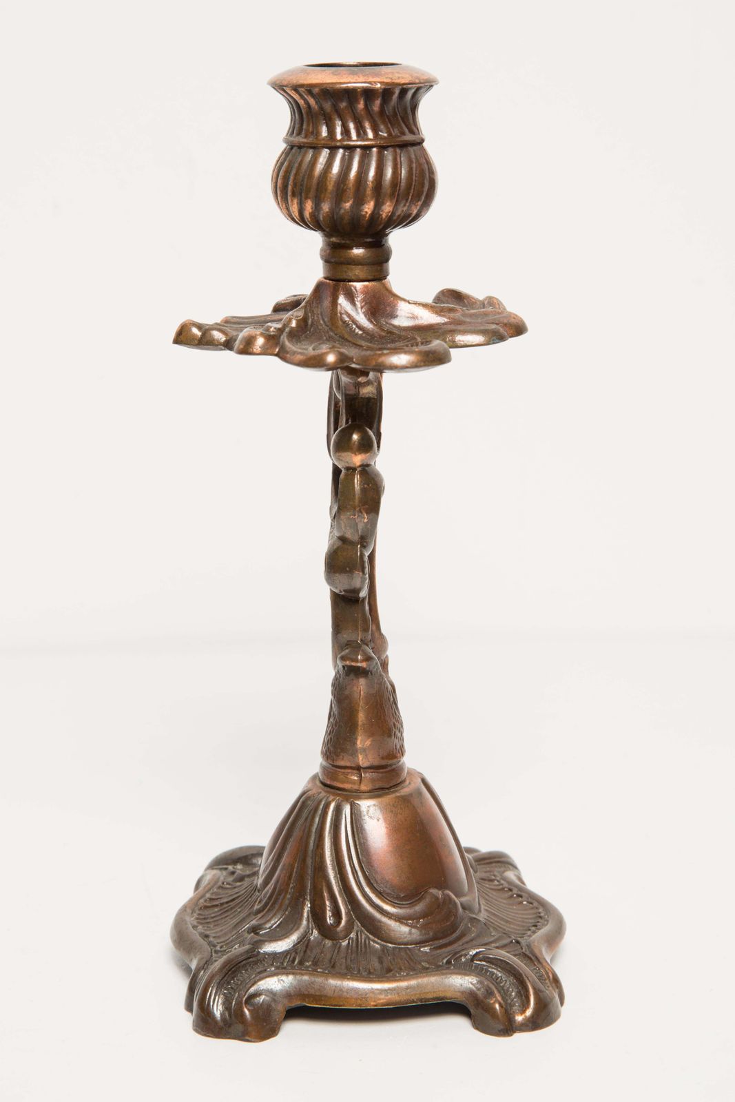 photo for sale 20th Century Metal Gold Decorative Candlesticks, Italy, 1960s