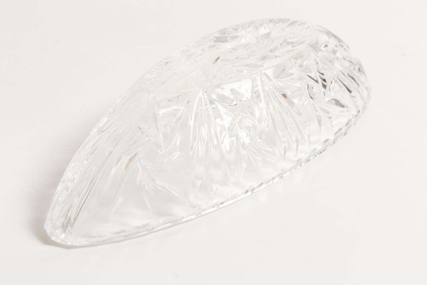 photo furniture Set Of Two Midcentury Transparent Crystal Glass Bowls, France, 1970s
