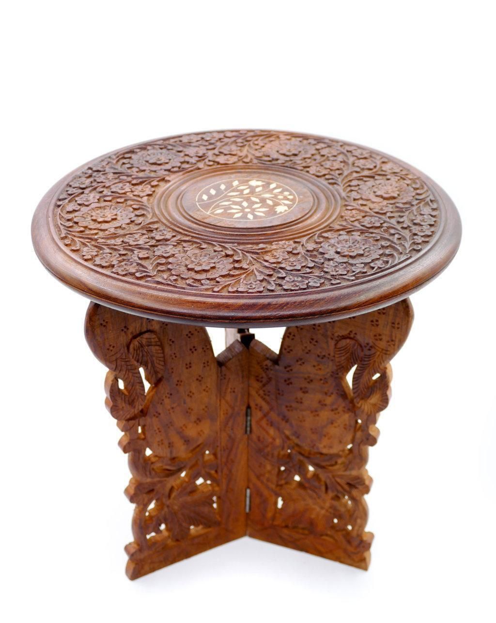 Two Carved Coffee Tables, Oriental Manufacture, Mid 20th Century photo for sale