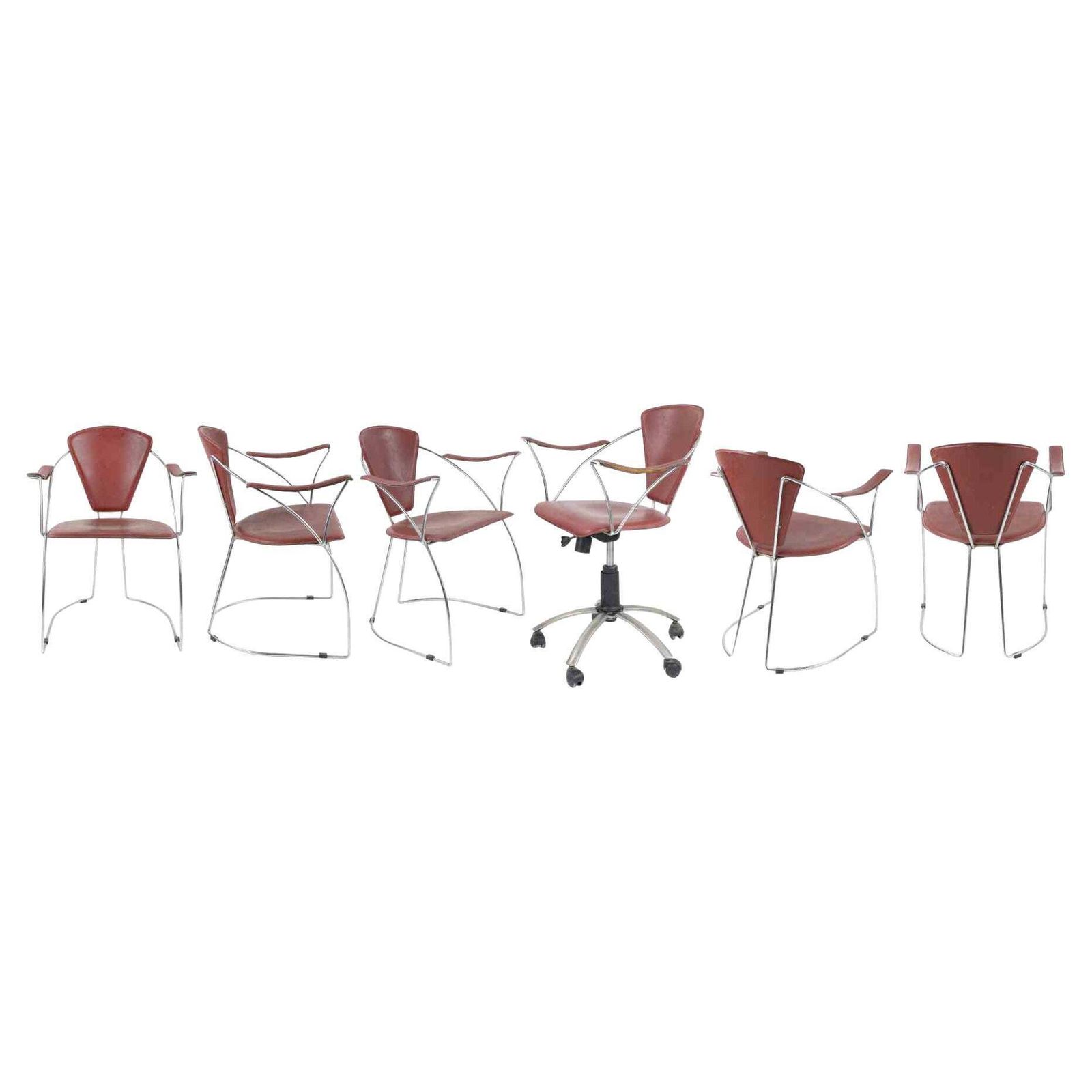 Set Of 6 Vintage Arrben Chairs, 1980s